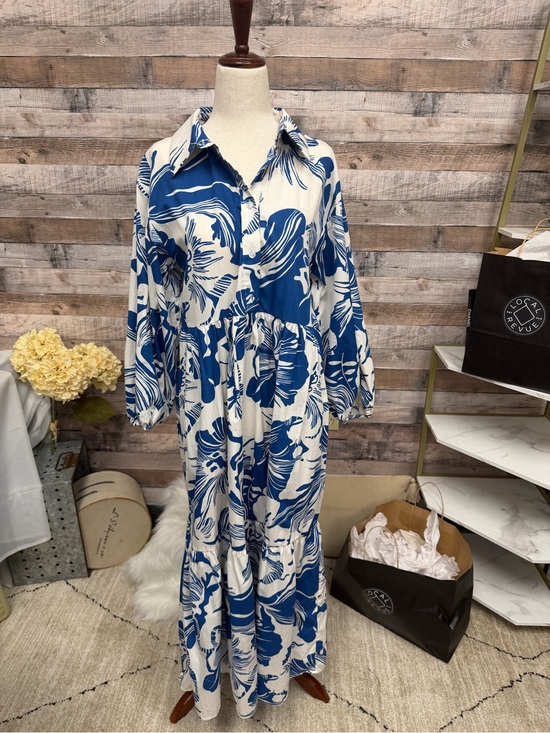 Anthropologie Dresses & Skirts - Anthropologie Maeve Blue and White Floral Print Dress
